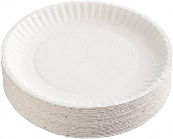 AJM Packaging Corporation - Uncoated Paper Plates, 6" - White - First Tool & Supply