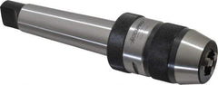 Accupro - 4MT, 1/32 to 1/2" Capacity, Integral Shank Drill Chuck - Keyless, Taper Shank, 1.89" Sleeve Diam, 3.15" Open Length - Exact Industrial Supply