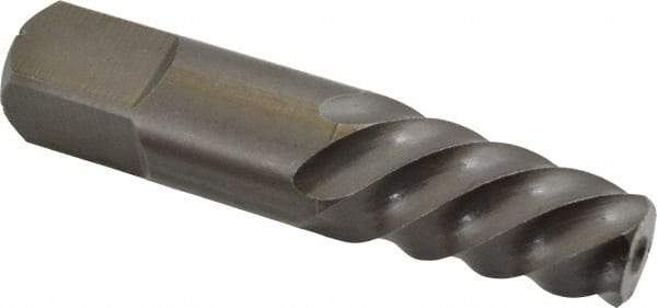 Cleveland - Spiral Flute Screw Extractor - #8 Extractor for 1-3/8 to 1-3/4" Screw, 4-3/8" OAL - First Tool & Supply