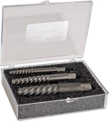 Cleveland - 3 Piece Spiral Flute Screw Extractor Set - Screw Range 25/32 to 1-7/8" - First Tool & Supply