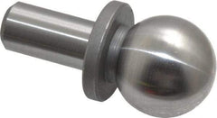 Gibraltar - 3/4" Ball Diam, 3/8" Shank Diam, Steel Inspection Tooling Ball - Slip-Fit Shank, 1-1/4" Ball Center to Shank Bottom, 1/2" Ball Center to Shoulder Bottom, with Shoulder - First Tool & Supply