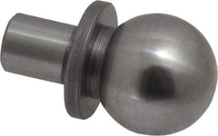 Gibraltar - 1/2" Ball Diam, 1/4" Shank Diam, Steel Inspection Tooling Ball - Thread Shank, 5/8" Ball Center to Shank Bottom, 5/16" Ball Center to Shoulder Bottom, with Shoulder - First Tool & Supply