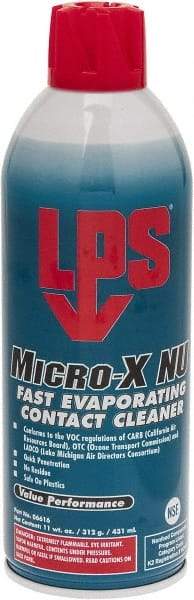 LPS - 11 Ounce Aerosol Contact Cleaner - 0°F Flash Point, Flammable, Food Grade, Plastic Safe - First Tool & Supply