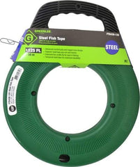 Greenlee - 125 Ft. Long x 1/8 Inch Wide, 0.045 Inch Thick, Steel Fish Tape - 400 Lb. Pulling Strength, Includes Case - First Tool & Supply