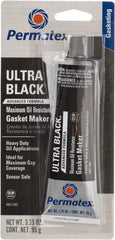 Permatex - 3.35 oz Oil Resistant Gasket Maker - -65 to 550°F, Black, Comes in Tube - First Tool & Supply