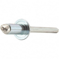 STANLEY Engineered Fastening - Size 6 Dome Head Stainless Steel Open End Blind Rivet - Stainless Steel Mandrel, 0.063" to 1/8" Grip, 3/16" Head Diam, 0.192" to 0.196" Hole Diam, 0.116" Body Diam - First Tool & Supply