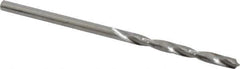 SGS - #45 118° Solid Carbide Jobber Drill - Bright Finish, Right Hand Cut, Spiral Flute, Straight Shank, 1-3/4" OAL, Faceted Point - First Tool & Supply