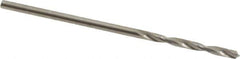 SGS - #53 118° Solid Carbide Jobber Drill - Bright Finish, Right Hand Cut, Spiral Flute, Straight Shank, 1-1/2" OAL, Faceted Point - First Tool & Supply