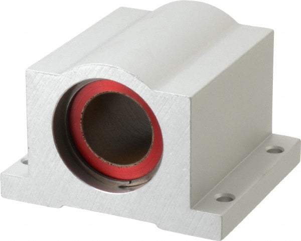 Pacific Bearing - 1" ID, 3-1/4" OAW x 2.813" OAL x 2.813" OAH Pillow Block - 3,525 Lb Static Cap, 2-7/8" Btw Mnt Hole Ctrs, 1.187" Base-to-Ctr Ht, Aluminum - First Tool & Supply