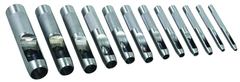 12 Piece - 1/8; 5/32; 3/16; 7/32; 1/4; 5/16; 3/8; 7/16; 1/2; 9/16; 5/8; 3/4" - Pouch - Hollow Punch Set - First Tool & Supply