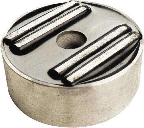 Mag-Mate - 2" Wide x 1/2" Thick, Center Mount Neodymium Rare Earth Fixture Magnet - 45 Lb Average Holding Capacity, 90 Lb Max Holding Capacity, Aluminum Housing - First Tool & Supply