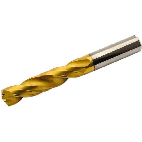 Seco - 0.6303" 140° Solid Carbide Jobber Drill - Multilayer TiAlN Finish, Right Hand Cut, Spiral Flute, Straight Shank, 5.236" OAL, Standard Point - First Tool & Supply