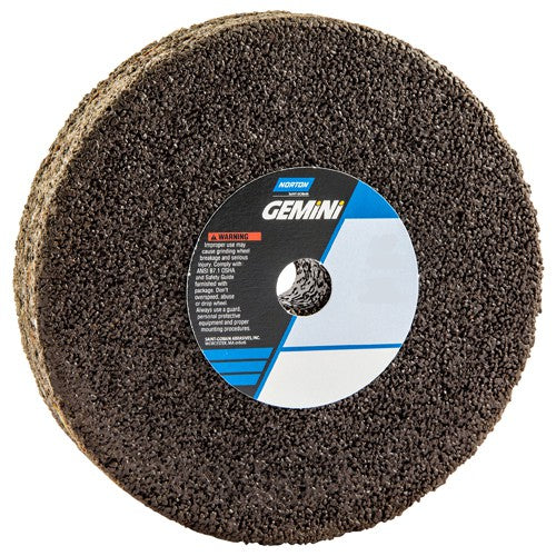 6″ × 1″ × 5/8″ Gemini Snagging Wheel Type 01 Straight 16 Grit Aluminum Oxide - Exact Industrial Supply