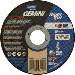 ‎4-1/2 x .045 × 7/8″ Gemini RightCut Right Angle Cut-Off Wheel A 36 Q Type 01/41 - First Tool & Supply