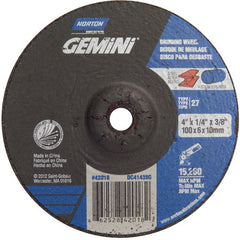 4 × 1/4 × 3/8″ Gemini Grinding Wheel A 24 Q BDA Type 27 - First Tool & Supply