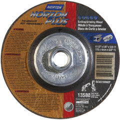 ‎4-1/2″ × 1/8″ × 5/8″ NorZon Plus Non-Woven Depressed Center Wheel Type 27 - First Tool & Supply