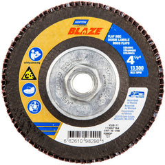 ‎4-1/2 × 5/8 - 11″ Blaze Fiberglass HD Flat Flap Disc Type 27 40 Grit R980P Premium Ceramic Alumina - First Tool & Supply