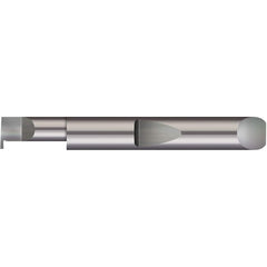 Micro 100 - Grooving Tools; Grooving Tool Type: Retaining Ring ; Material: Solid Carbide ; Shank Diameter (Decimal Inch): 0.3750 ; Shank Diameter (Inch): 3/8 ; Groove Width (Decimal Inch): 0.0790 ; Projection (Decimal Inch): 0.1000 - Exact Industrial Supply