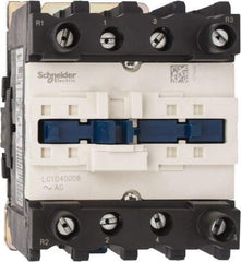 Schneider Electric - 4 Pole, 120 Coil VAC at 60 Hz, 60 Amp at 440 VAC, Nonreversible IEC Contactor - Bureau Veritas, CCC, CSA, CSA C22.2 No. 14, DNV, EN/IEC 60947-4-1, EN/IEC 60947-5-1, GL, GOST, LROS, RINA, RoHS Compliant, UL 508, UL Listed - First Tool & Supply