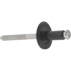 Value Collection - Large Flange Head Aluminum Peel Blind Rivet - Aluminum Mandrel, 1/8" to 21/64" Grip, 3/4" Head Diam, - First Tool & Supply