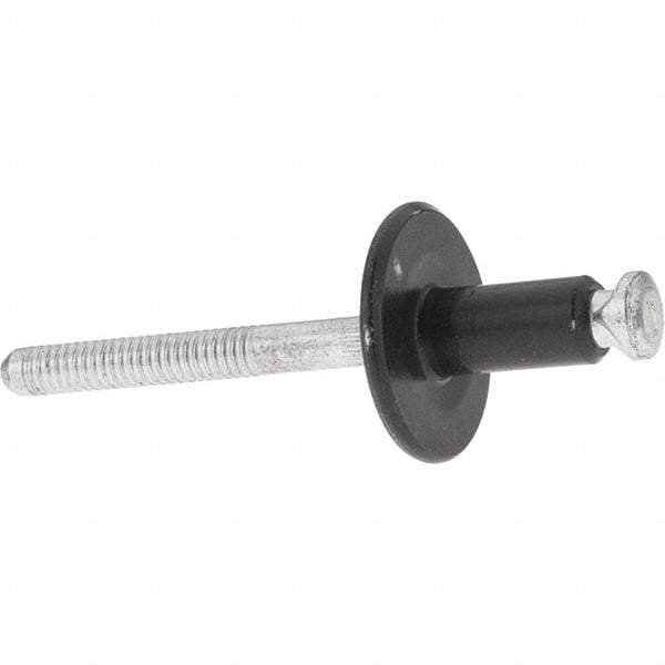 Value Collection - Large Flange Head Aluminum Peel Blind Rivet - Steel Mandrel, 3/32" to 9/64" Grip, 3/4" Head Diam, - First Tool & Supply