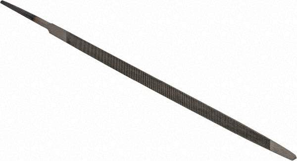 Value Collection - 7.61" Long, Taper American-Pattern File - Single Cut, 0.24" Overall Thickness, Tang - First Tool & Supply