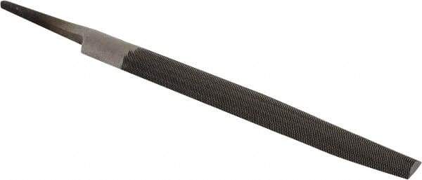 Value Collection - 5.34" Long, Second Cut, Half Round American-Pattern File - Single, Double Cut, 0.16" Overall Thickness, Tang - First Tool & Supply