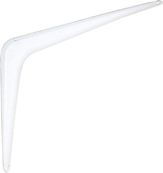 National Mfg. - 100 Lb Capacity, White Shelf Brackets - 8" Long x 10" High x 1-1/2" Wide - First Tool & Supply