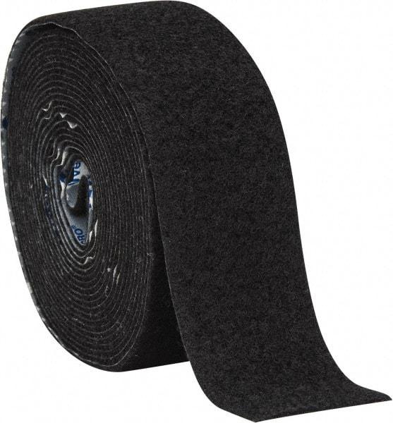 VELCRO Brand - 2" Wide x 5 Yd Long Adhesive Backed Loop Roll - Continuous Roll, Black - First Tool & Supply