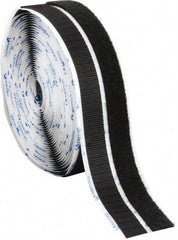 VELCRO Brand - 3/4" Wide x 10 Yd Long Adhesive Backed Hook & Loop Roll - Continuous Roll, Black - First Tool & Supply