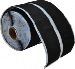 VELCRO Brand - 2" Wide x 5 Yd Long Adhesive Backed Hook & Loop Roll - Continuous Roll, Black - First Tool & Supply