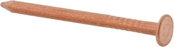 Made in USA - 3D, 14 Gauge, 1-1/4" OAL Common Nails - Smooth Shank, Copper - First Tool & Supply