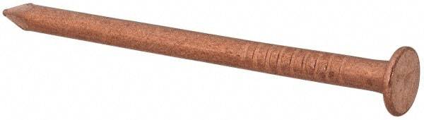 Made in USA - 5D, 12 Gauge, 1-3/4" OAL Common Nails - Smooth Shank, Copper - First Tool & Supply