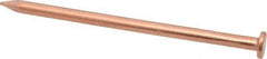 Made in USA - 20D, 6 Gauge, 4" OAL Common Nails - Smooth Shank, Copper - First Tool & Supply