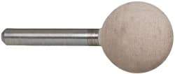 Cratex - 1" Head Diam x 1" Thickness, A25, Ball End, Aluminum Oxide Mounted Point - Fine Grade, 120 Grit, 22,120 RPM - First Tool & Supply