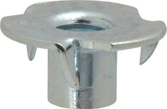 Value Collection - 5/16-18 Zinc-Plated Steel Standard Tee Nut - 3/8" Barrel Length, 7/8" Flange Diam, 3 Prongs - First Tool & Supply