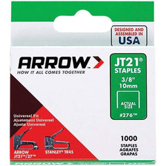 Arrow - 7/16" Wide Galvanized Steel Light-Duty Staples - 3/8" Leg Length - First Tool & Supply