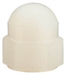 Made in USA - #6-32 UNC, 5/16" Width Across Flats, Uncoated Nylon Acorn Nut - 11/32" Overall Height - First Tool & Supply