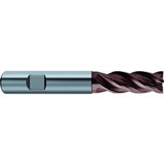 7/16x7/16x7/8x2-3/4 4Fl Carbide RF100 Diver End Mill-.0138 Chamfer-Cylindrical Shank-nano-Si - First Tool & Supply