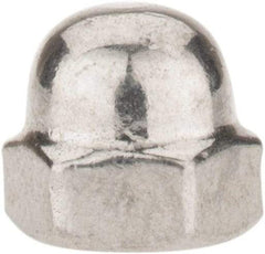 Value Collection - #6-32 UNC, 5/16" Width Across Flats, Uncoated, Stainless Steel Acorn Nut - 1/4" Overall Height, Grade 18-8 - First Tool & Supply