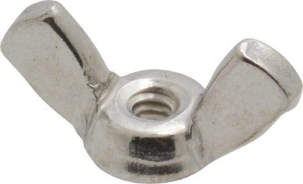 Value Collection - #6-32 UNC, Stainless Steel Standard Wing Nut - Grade 18-8, 0.72" Wing Span, 0.41" Wing Span - First Tool & Supply