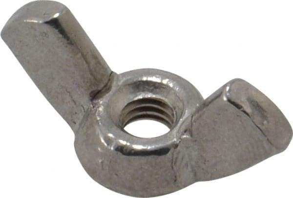 Value Collection - #8-32 UNC, Stainless Steel Standard Wing Nut - Grade 18-8, 0.72" Wing Span, 0.47" Wing Span - First Tool & Supply