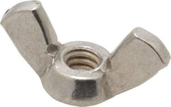 Value Collection - #10-24 UNC, Stainless Steel Standard Wing Nut - Grade 18-8, 0.91" Wing Span, 0.47" Wing Span - First Tool & Supply