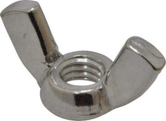 Value Collection - 3/8-16 UNC, Stainless Steel Standard Wing Nut - Grade 18-8, 1.44" Wing Span, 0.79" Wing Span - First Tool & Supply