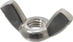 Value Collection - #10-32 UNF, Stainless Steel Standard Wing Nut - Grade 18-8, 0.91" Wing Span, 0.47" Wing Span - First Tool & Supply