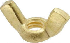 Value Collection - 1/4-20 UNC, Brass Standard Wing Nut - 1.1" Wing Span, 0.57" Wing Span - First Tool & Supply