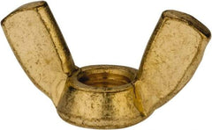 Value Collection - 3/8-16 UNC, Brass Standard Wing Nut - 1.44" Wing Span, 0.79" Wing Span - First Tool & Supply