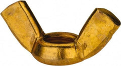 Value Collection - 1/2-13 UNC, Brass Standard Wing Nut - 1.94" Wing Span, 1" Wing Span - First Tool & Supply