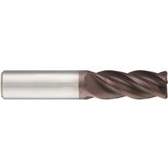 1/4x1/4x1/2x2-1/2 4Fl Carbide RF100 Diver End Mill-.031 Rad-Cylindrical Shank-nano-Si - First Tool & Supply