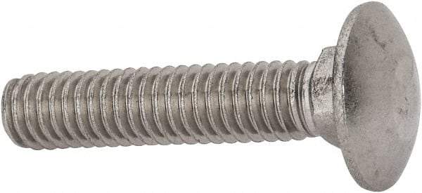 Value Collection - 5/16-18 UNC 1-1/2" Length Under Head, Standard Square Neck, Carriage Bolt - 18-8 Stainless Steel, Uncoated - First Tool & Supply